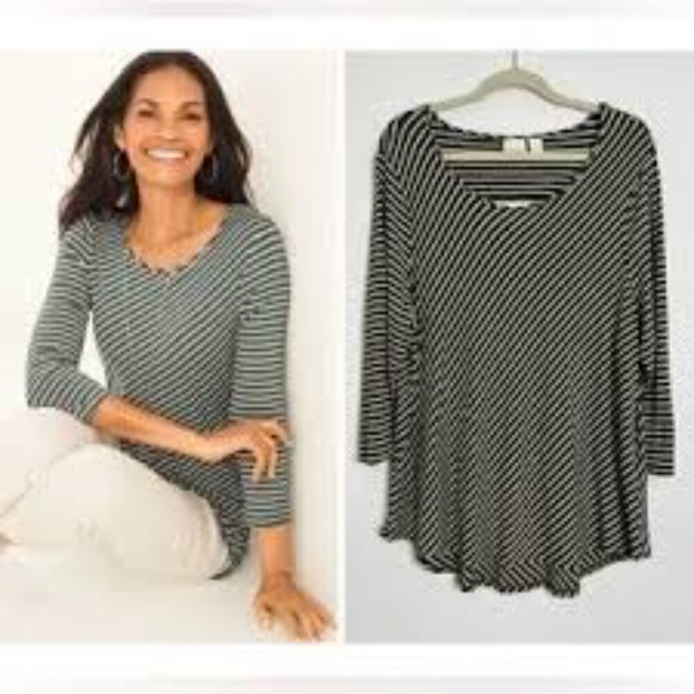 Chico’s striped‎ blouse size 2